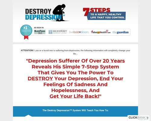 Destroy Depression (tm) - $100 New Aff Bonus